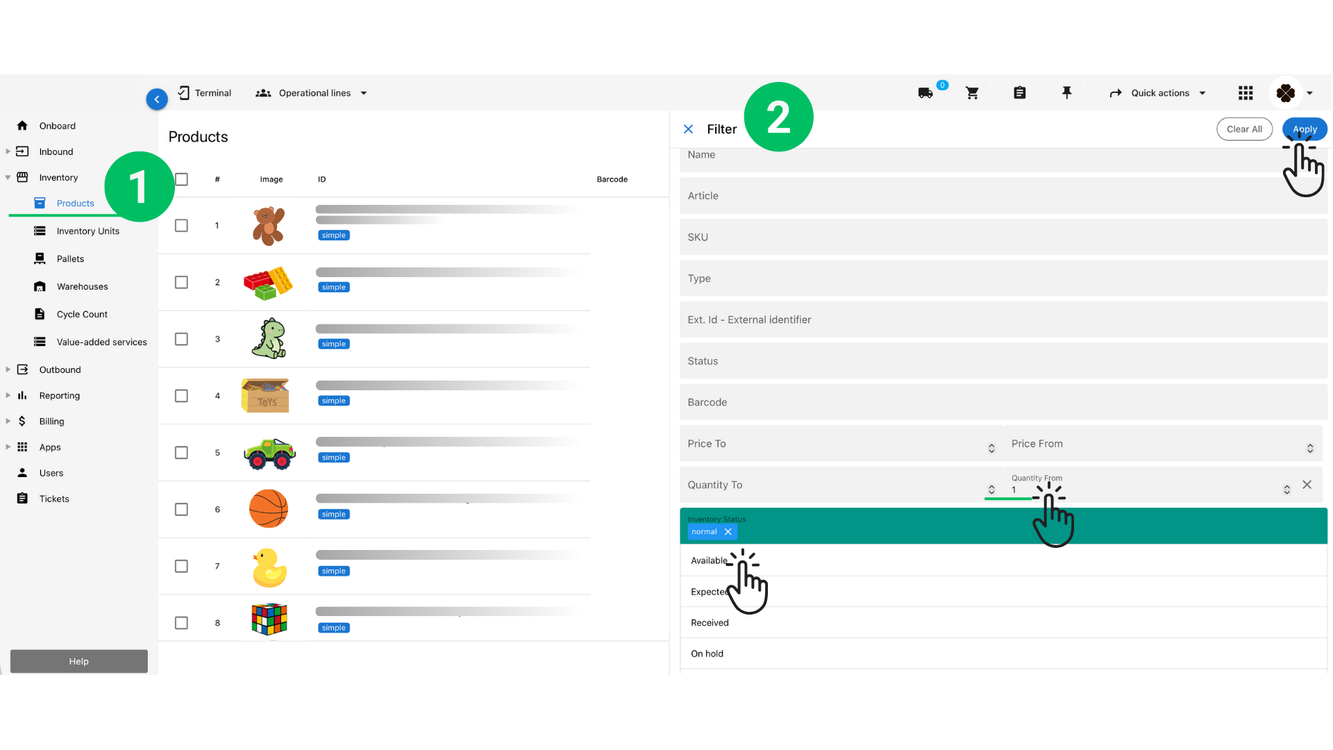 How to adjust quantity for an already allocated product (desktop interface) Octava WMS Warehouse Management System Octava WMS