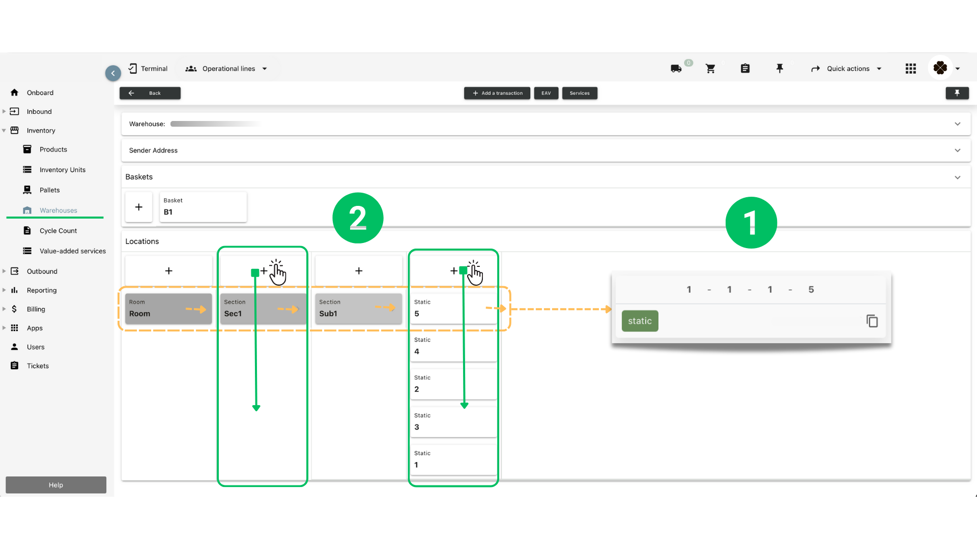 How to create storage locations in Octava Octava WMS Warehouse Management System Octava WMS