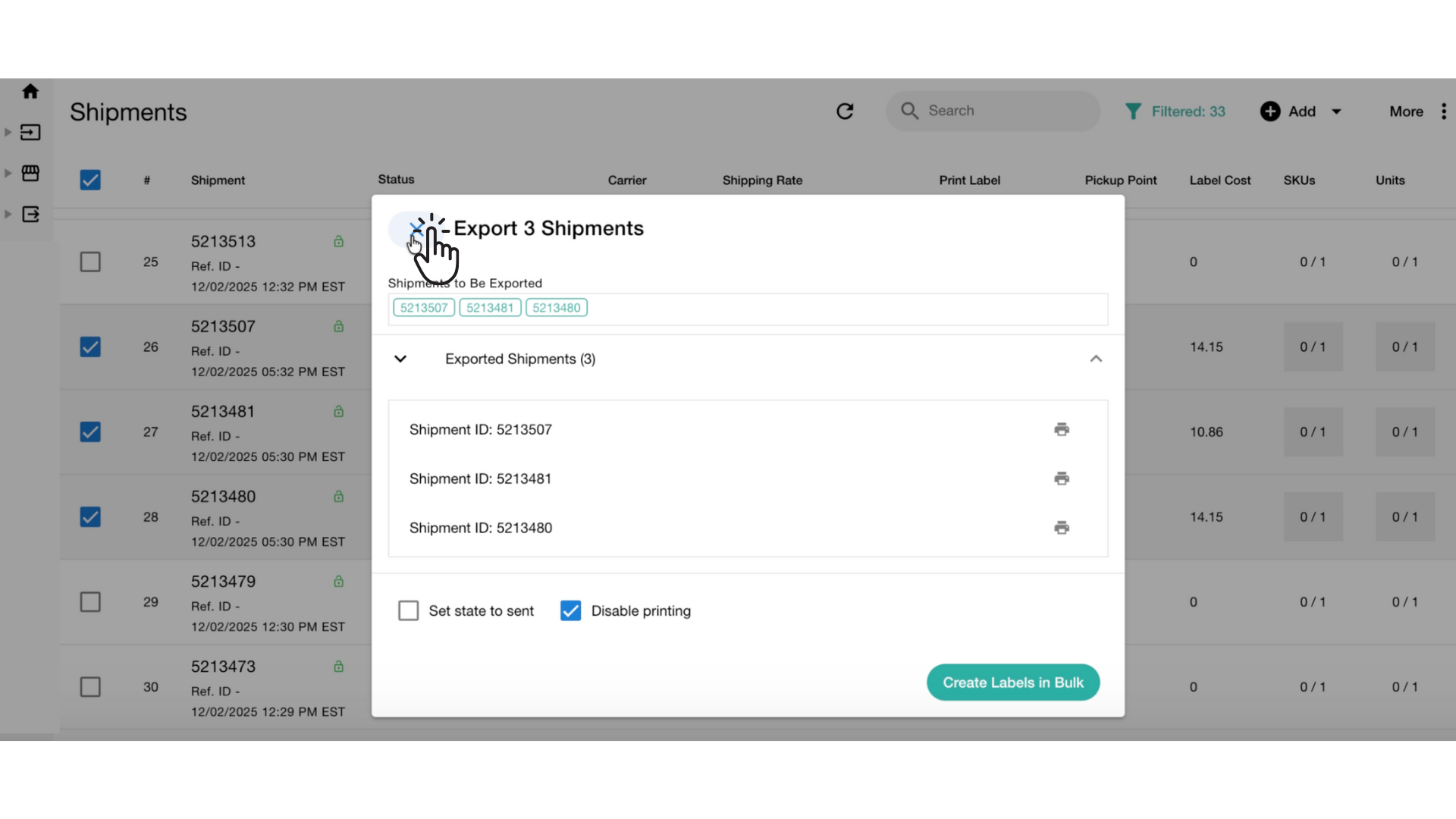 How to Change Carrier Rates and Generate Shipping Labels in Bulk Octava WMS Warehouse Management System Octava WMS