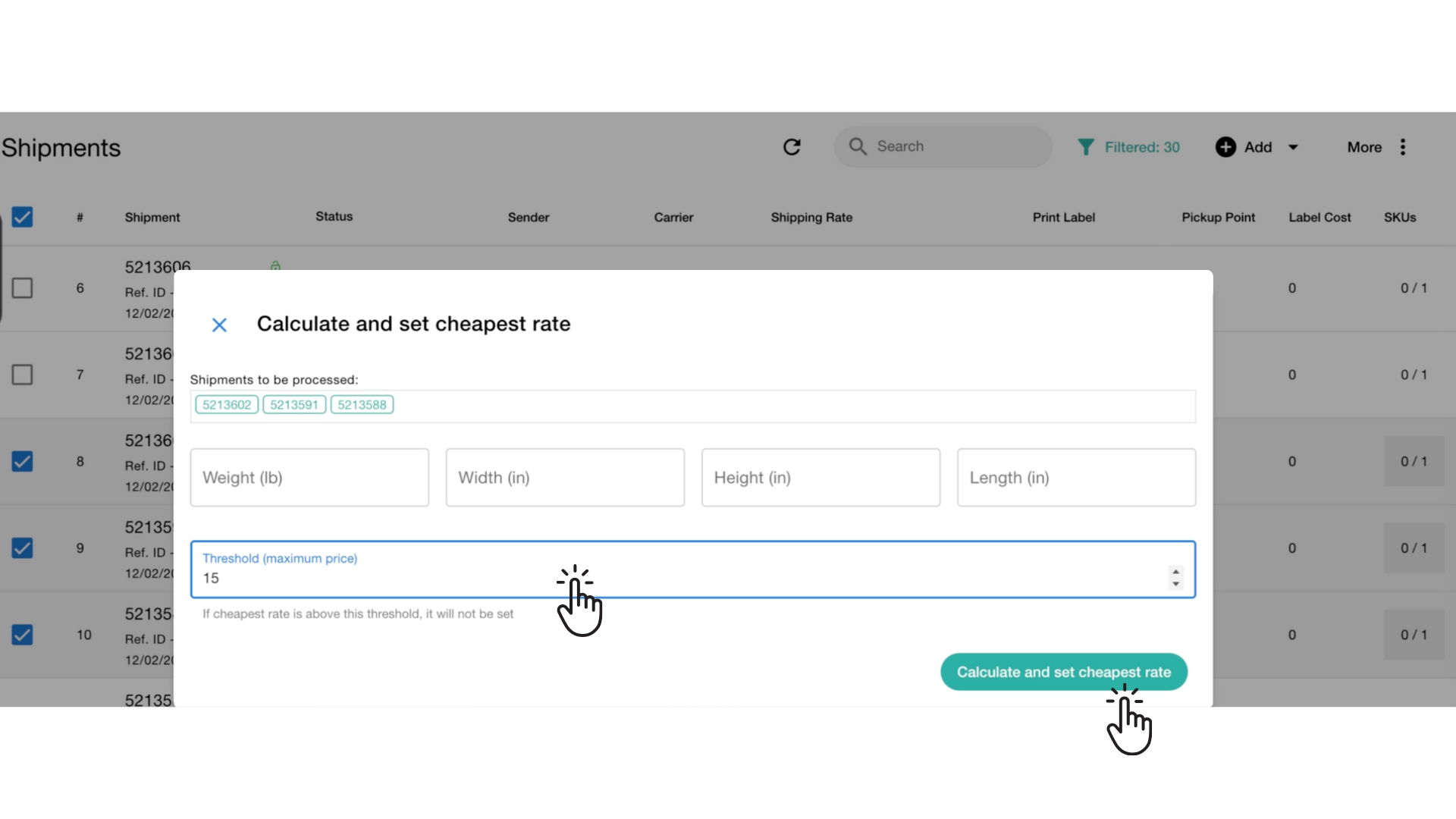 Set a Price Threshold and Automatically Apply the Cheapest Shipping Rate Octava WMS Warehouse Management System Octava WMS